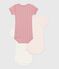 Set di 3 body a maniche corte in cotone a cuoricini neonato variante 1