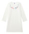 Chemise de nuit fille en bouclette velours bianco LAIT/giallo OR