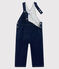 Salopette per bebè in felpa denim blu JEAN