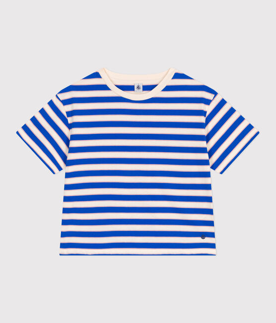 T-shirt Le Boxy in cotone a righe donna bianco AVALANCHE/ MULTICO