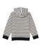 Sweat zippé garçon en jersey lourd beige COQUILLE/blu SMOKING