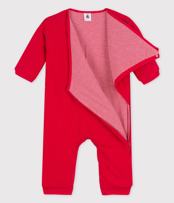 Tutina lunga bebè in cotone biologico. rosso TERKUIT