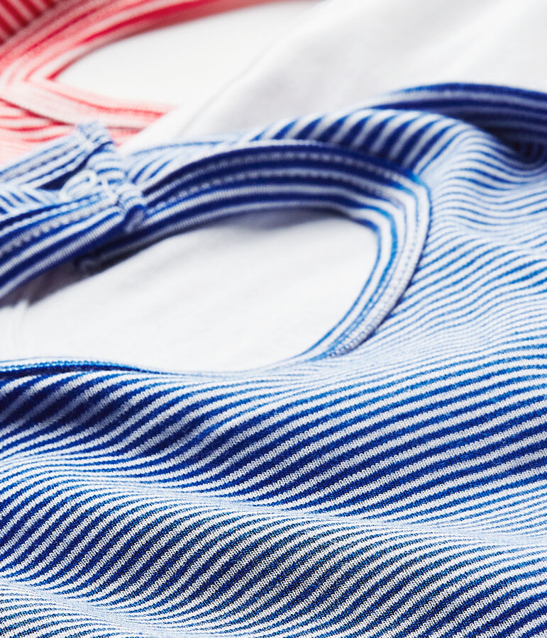 Lotto di tre bavaglini beb&egrave; bianco .