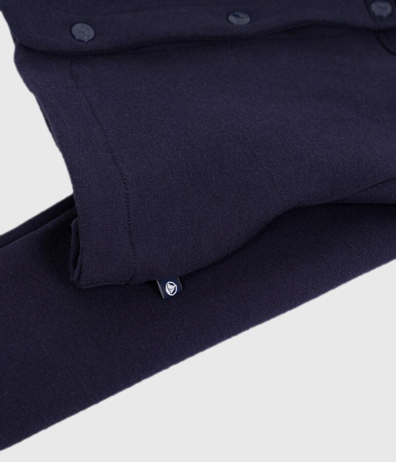 Cardigan in cotone tinta unita bambino blu