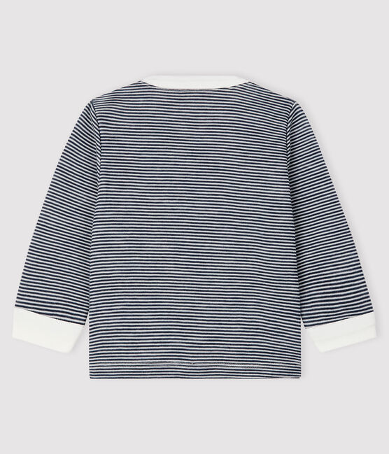 T-shirt bebè maschio blu SMOKING/bianco MARSHMALLOW