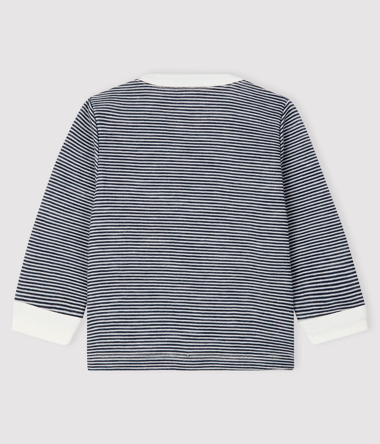 T-shirt beb&egrave; maschio blu SMOKING/bianco MARSHMALLOW