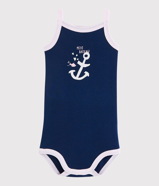 Body con spalline bebè femmina blu MEDIEVAL