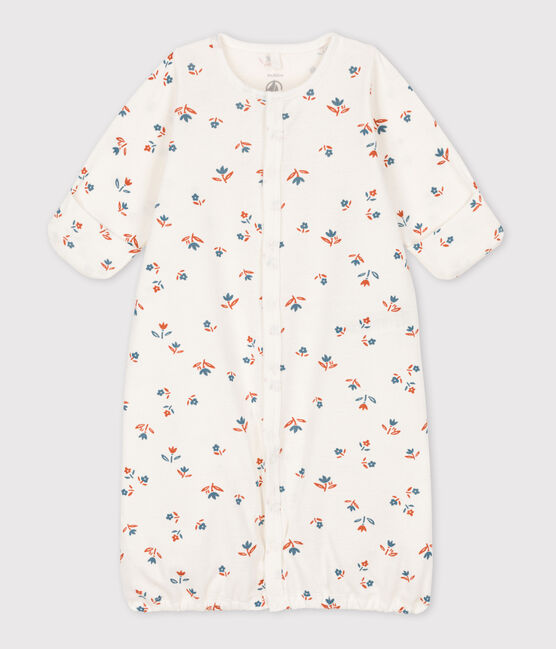Tutina combisac di cotone con stampa per neonati bianco MARSHMALLOW/bianco MULTICO