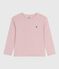 T-shirt a maniche lunghe in cotone tinta unita bambino rosa JOLI