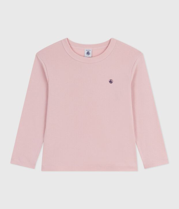 T-shirt a maniche lunghe in cotone tinta unita bambino JOLI