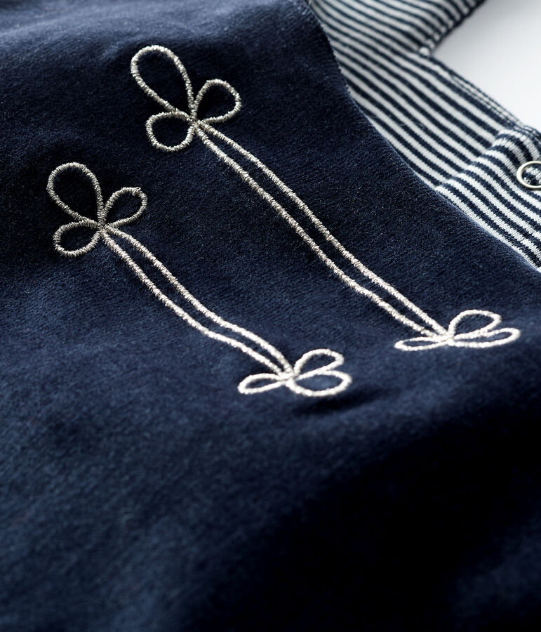 Tutina lunga beb&egrave; maschio blu SMOKING