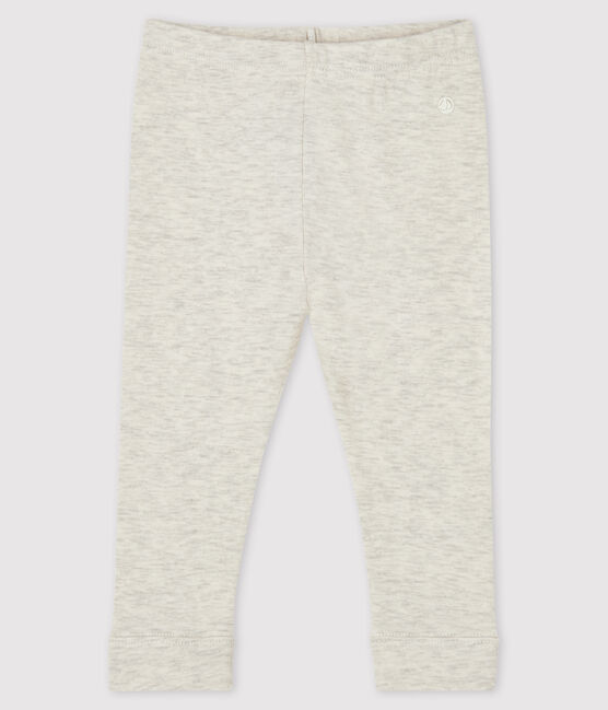Leggings bebè femmina a costine 1x1 in tinta unita beige MONTELIMAR CHINE