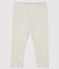 Leggings bebè femmina a costine 1x1 in tinta unita beige MONTELIMAR CHINE
