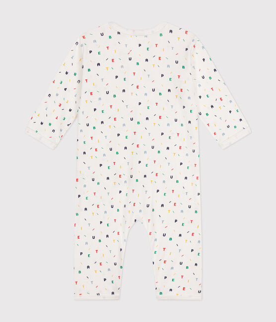 Pigiama senza piedini in cotone neonato bianco MARSHMALLOW/bianco MULTICO