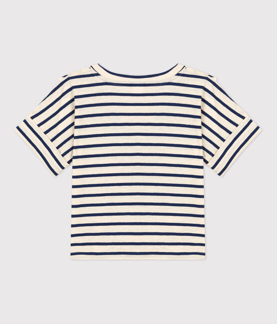 T-shirt a maniche corte in cotone bambina bianco AVALANCHE/ MEDIEVAL