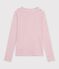 T-shirt a maniche lunghe in cotone a righe donna bianco/rosso