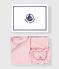 Set regalo 2 pezzi in velluto con body con stampa a cuori neonato rosa JOLI
