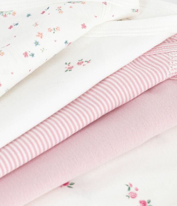 Set di body incrociati a maniche lunghe in cotone fantasia neonato multicolore