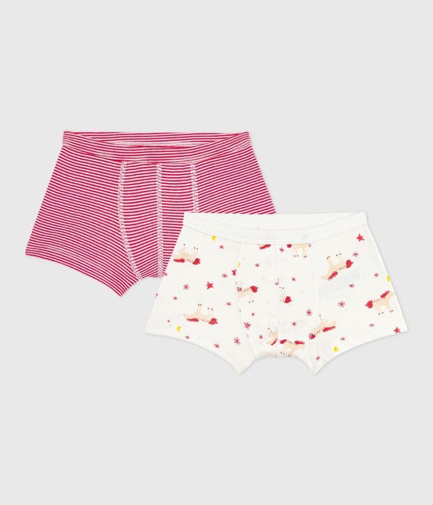 Set di boxer in cotone con stampa di cavalli in vita bambino multicolore