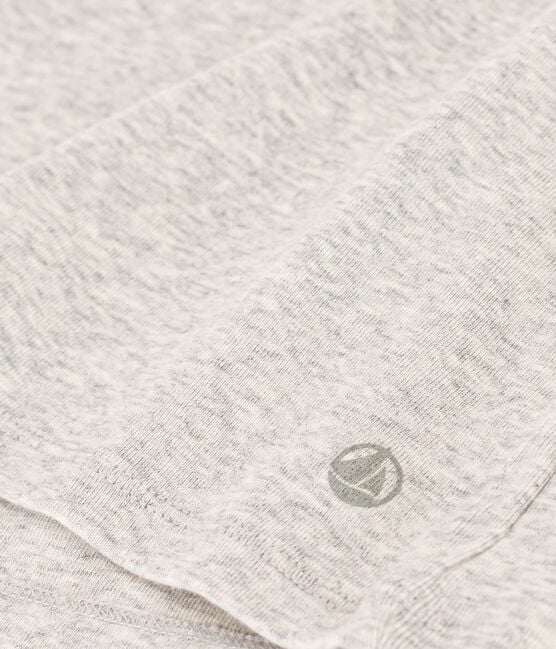 T-shirt L'ICONIQUE girocollo in cotone Donna grigio BELUGA CHINE