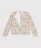 Cardigan in cotone a fiori bambina bianco/multicolore