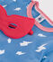 Pigiama bambino travestimento fosforescente in cotone con mantello blu/multicolore