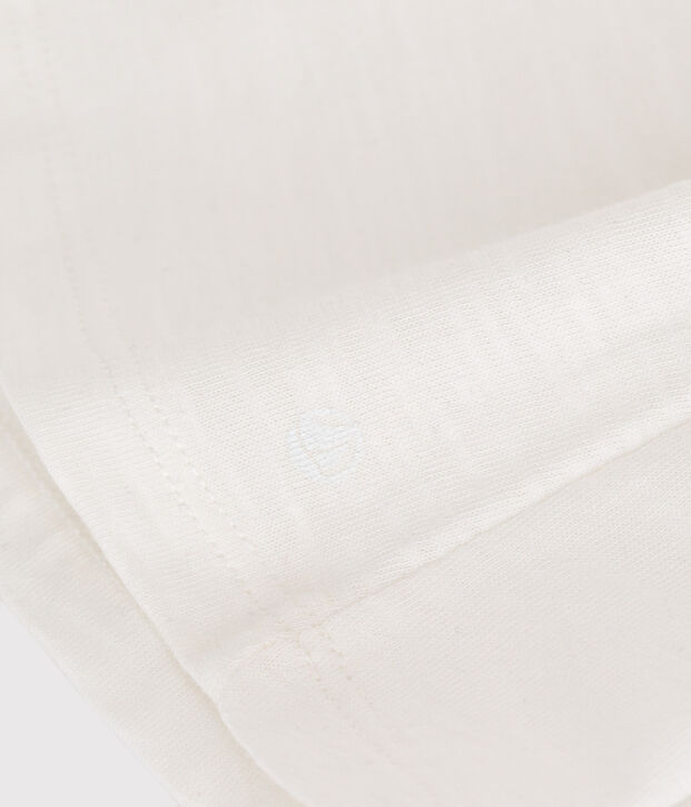 Blusa senza maniche in cotone per beb&egrave; bianco