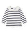 Blusa a manica lunga bebè femmina a righe marinare bianco MARSHMALLOW/blu SMOKING CN