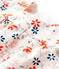 Abito a fiori beb&egrave; femmina in twill di cotone biologico bianco/multicolore
