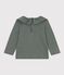 Blusa a manica lunga in jersey fiammato per bebè verde THUYA