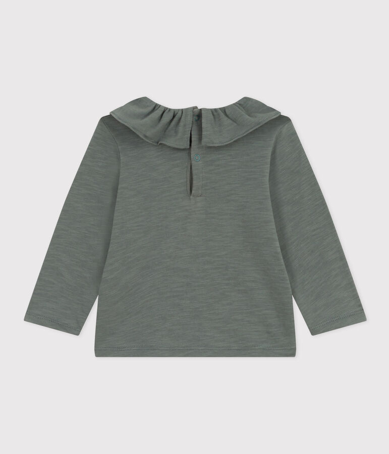 Blusa a manica lunga in jersey fiammato per beb&egrave; grigio