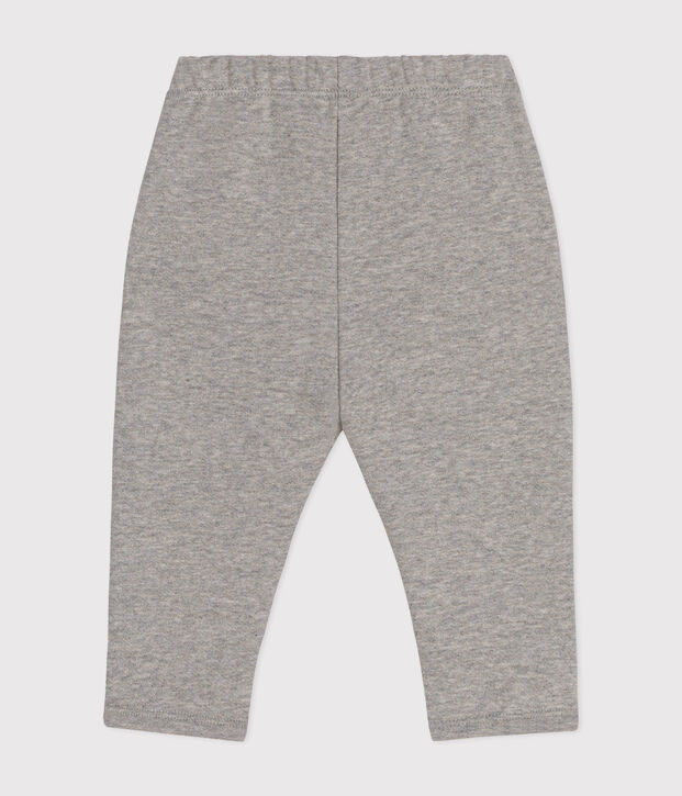 Pantaloni in tessuto felpato per beb&egrave; grigio