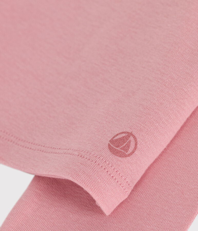 Cardigan in cotone tinta unita bambino rosa