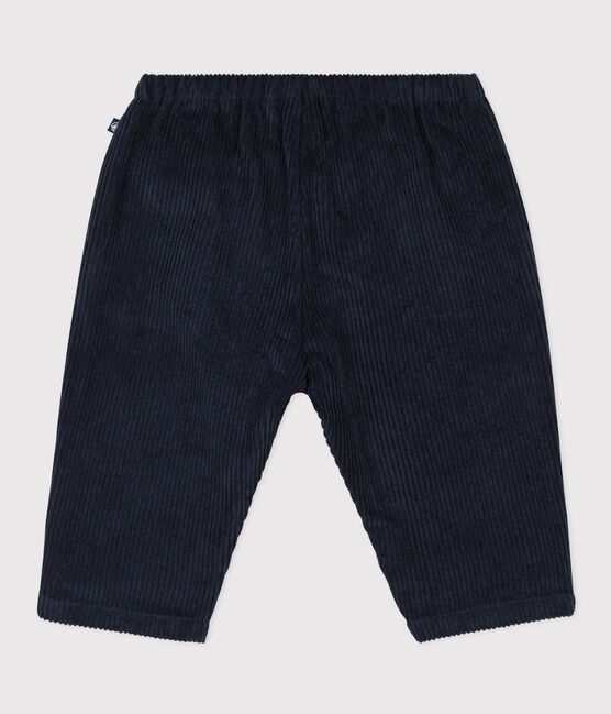 Pantaloni in velluto a coste grosse per bebè blu SMOKING
