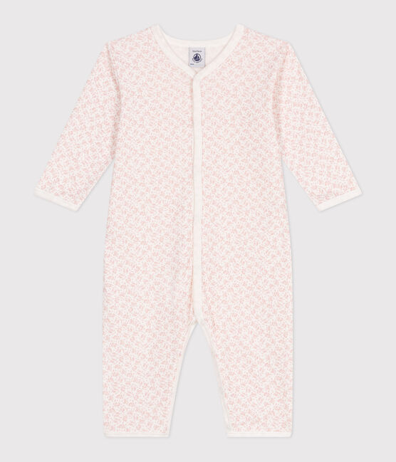 Pigiama senza piedini in cotone a fiori neonato MARSHMALLOW/ PANTY
