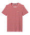 T-shirt uomo a righe bicolore rosso TERKUIT/bianco MARSHMALLOW