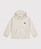 Felpa con zip e cappuccio in tubique trapuntato bambino unisex beige MONTELIMAR CHINE