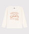 T-shirt maniche lunghe bambino stampata bianco MARSHMALLOW