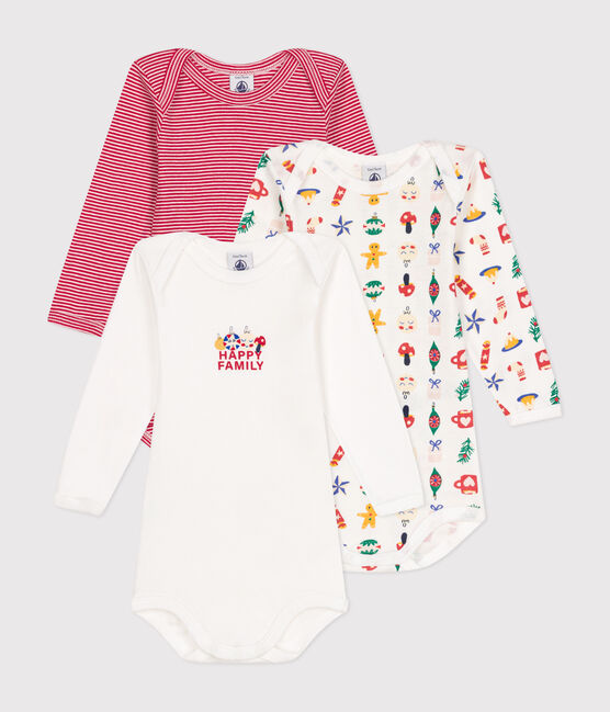 Confezione da 3 body bebè a maniche lunghe in cotone variante 1