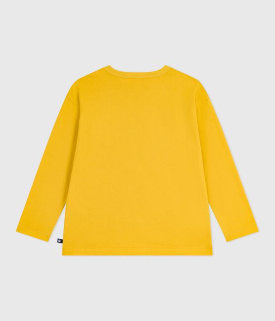 T-shirt a maniche lunghe in cotone con stampa bambino giallo NAPLES