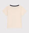 T-shirt a maniche corte in cotone bambina ecru AVALANCHE