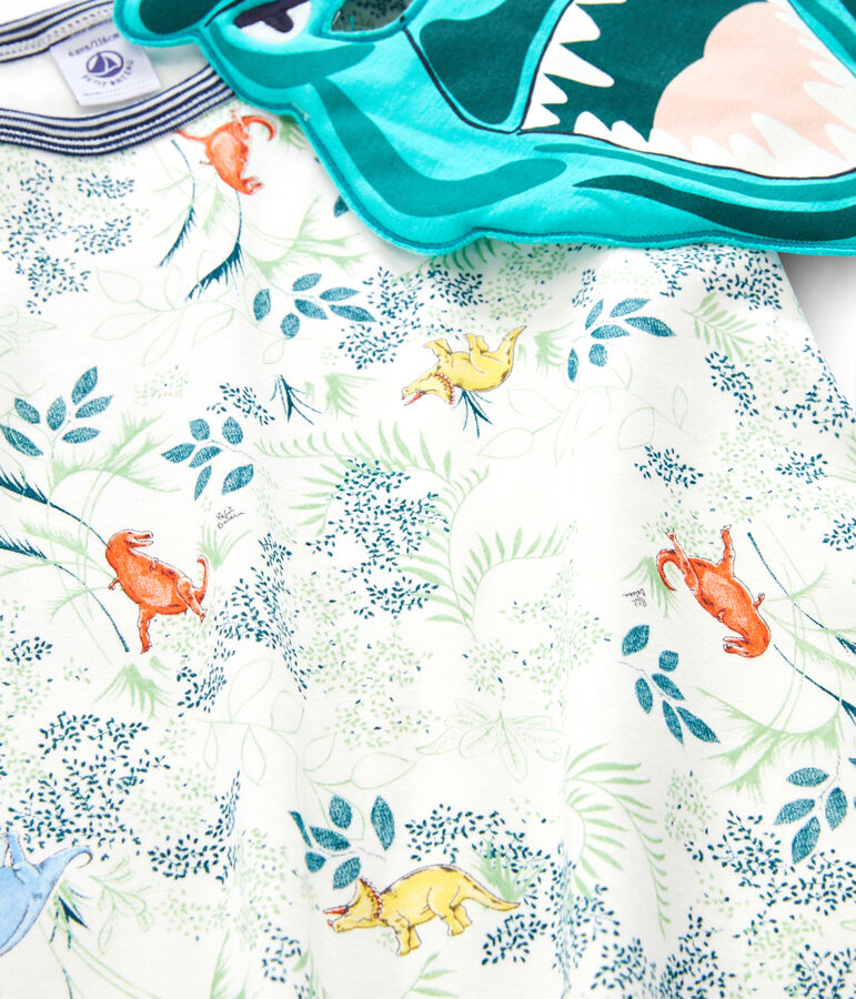 Pigiama corto bambino con maschera bianco MARSHMALLOW/bianco MULTICO