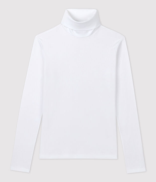 Dolcevita iconico in cotone Donna bianco