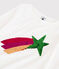 T-shirt bambina a maniche lunghe in cotone bianco MARSHMALLOW