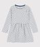 Abito bambina a maniche lunghe in molleton grigio BELUGA/blu MEDIEVAL