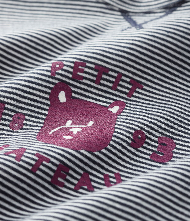 T-shirt beb&egrave; maschio blu/bianco