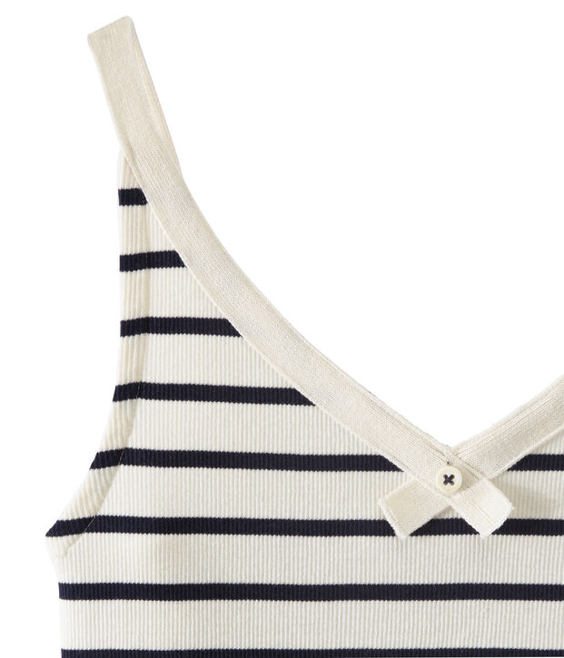 Canotte 100 anni culotte donna bianco/blu