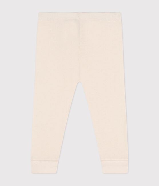 Leggings in cotone tinta unita neonato ecru AVALANCHE