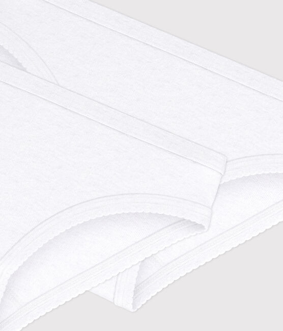 Confezione da 2 slip bianchi bambina variante 1