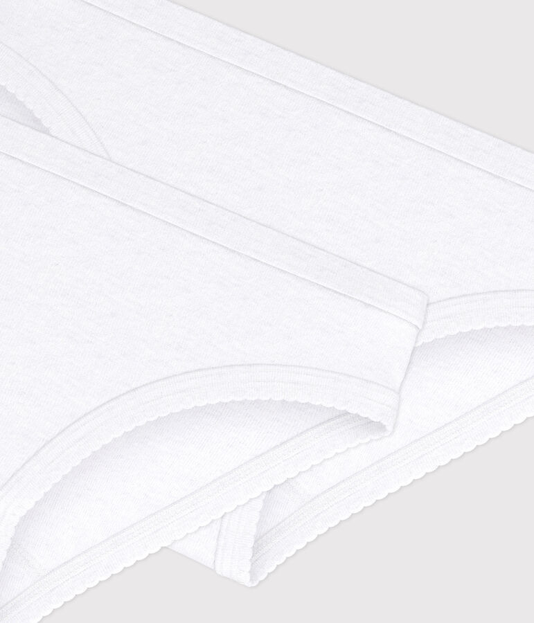 Confezione da 2 slip bianchi bambina multicolore